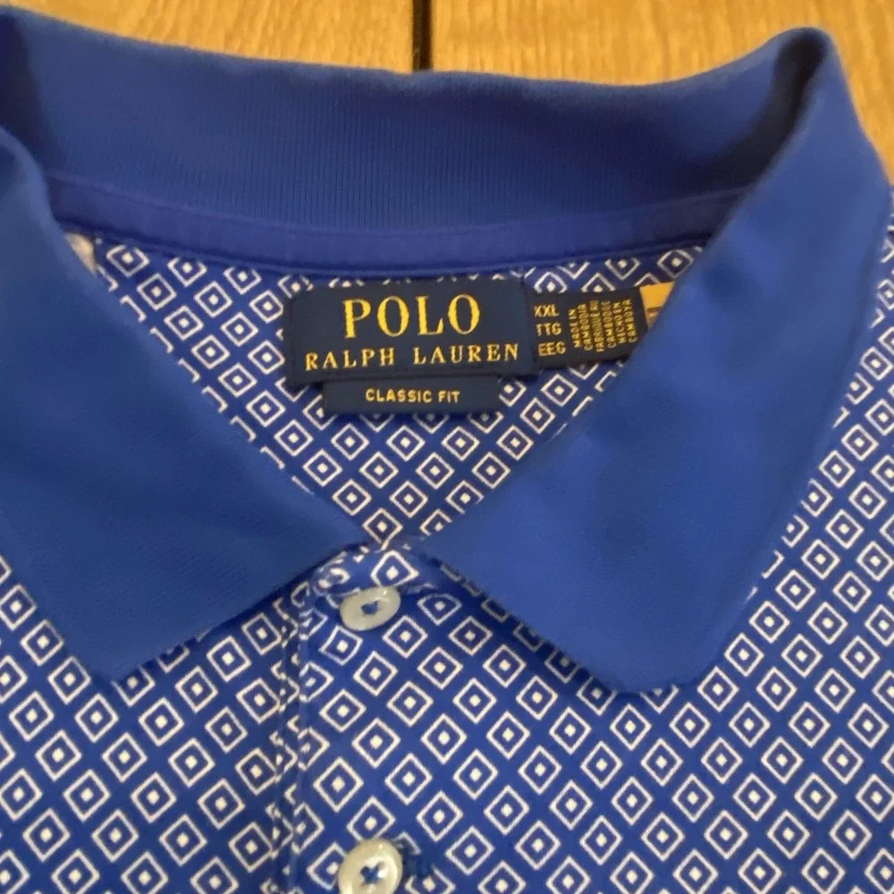 Polo Ralph Lauren Classic Fit Men's Blue XXL Diamond Pattern